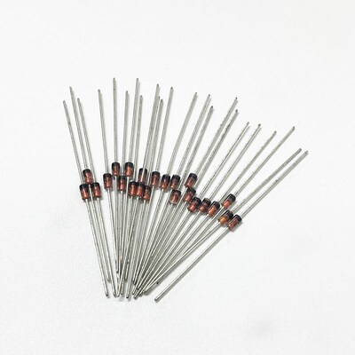 1W直插玻璃稳压管 1N4728A 3V/3.3/3.6/3.9/4.3/4.7/5.1/5.6/6.2V