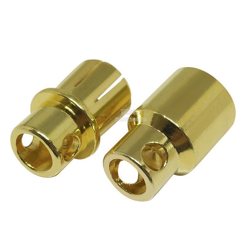 航模车模纯铜镀金香蕉头 8.0mm 公头母头 电机电调专用插头大电流