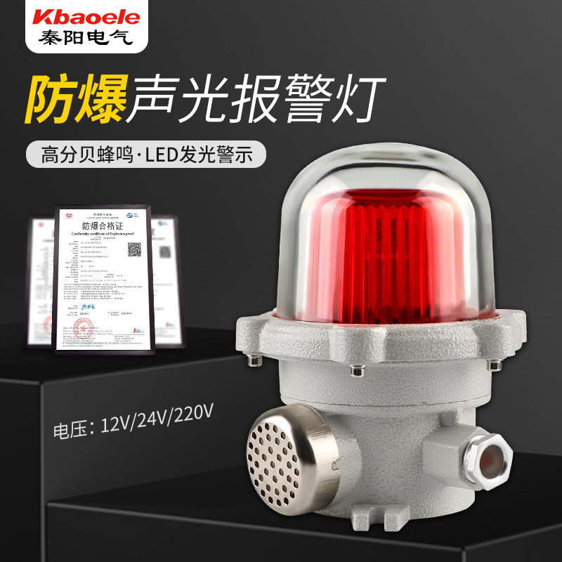 防爆声光报警器LED报警灯24V信号灯220V警示器BBJ-2声光警报灯12V
