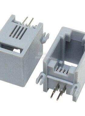 RJ11/RJ45电话插座水晶头母座4P4C 黑/灰色立式/卧式 一站式配单