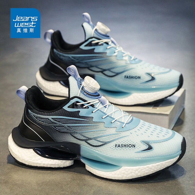 真维斯男鞋2026新款春季旋转纽扣爆米花运动鞋软底休闲跑步老爹鞋