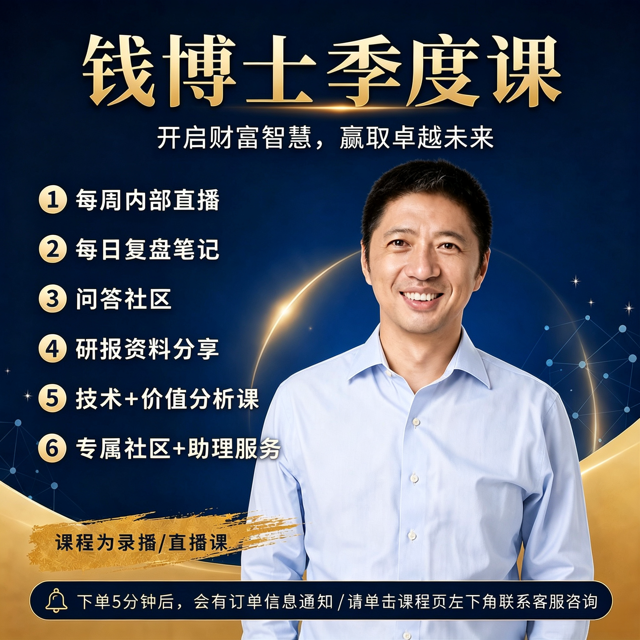 【钱博士】季卡课程（实物发货，收到快递解锁课程）