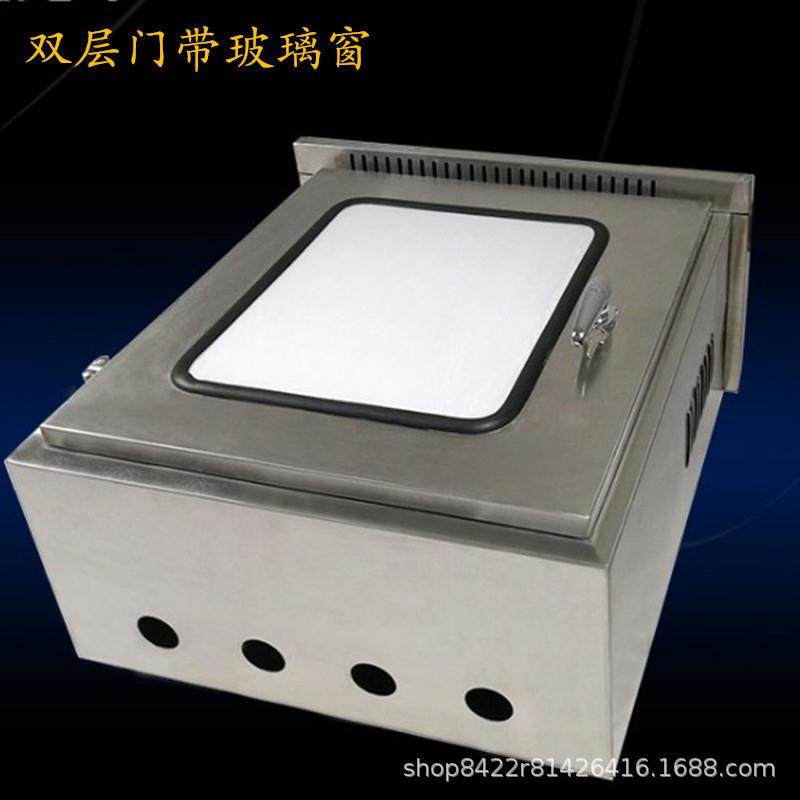 室外不锈钢双门配电箱户外304内外门防雨按钮箱电控箱600*500*250