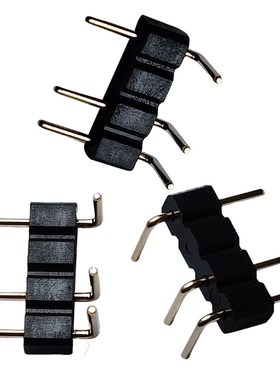 2.54MM圆排针-弯针-4P堵1P(空一针)抽针冲针4P3针 90度 LED灯条