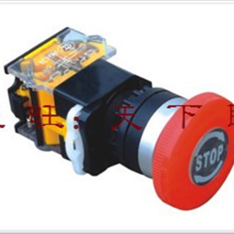 LA38-11ZS 红色蘑菇头紧急停止按钮 22mm自锁急停开关按钮带STOP