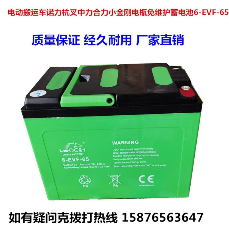 中力电动叉车蓄电池组30AH50AH65AH免维护电瓶杭叉诺力小金刚电池