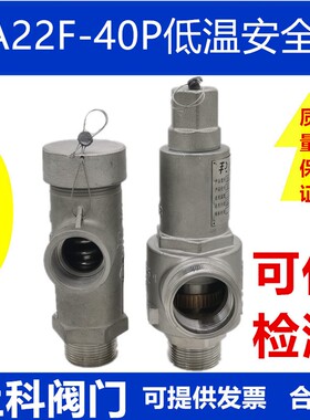 低温安全阀泄压阀液氮不锈钢螺纹弹簧全启式可调节自动DA22F-40P