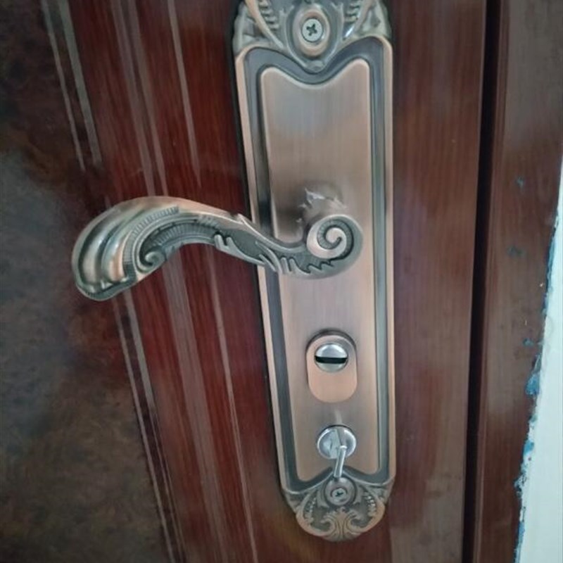 防盗门拉手红古铜把手执手复古铝合金门入户门双开大门锁简约门锁