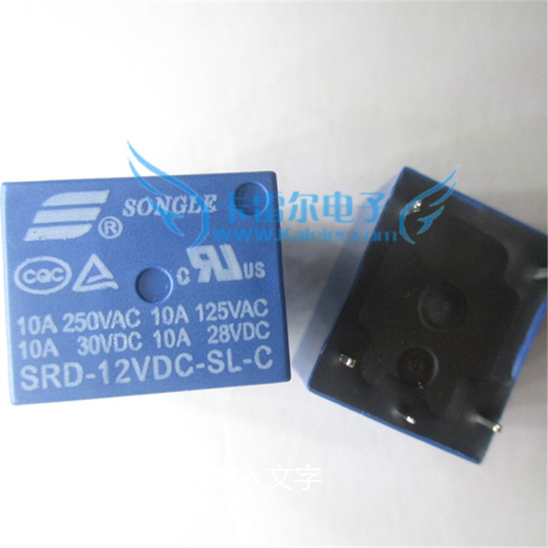 SRD-12VDC-SL-C 5脚 松乐SONGLE功率继电器 10A/250V T73一开一闭