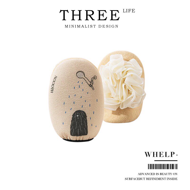 TlifeWhelp搓澡巾家用不伤皮肤搓泥手套双面搓澡神器   小狗