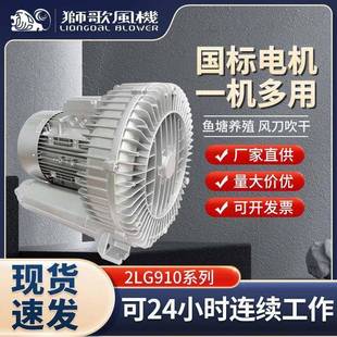 2LG910高压漩涡气泵鼓风机风刀吹干鱼塘增氧一机多用电风机