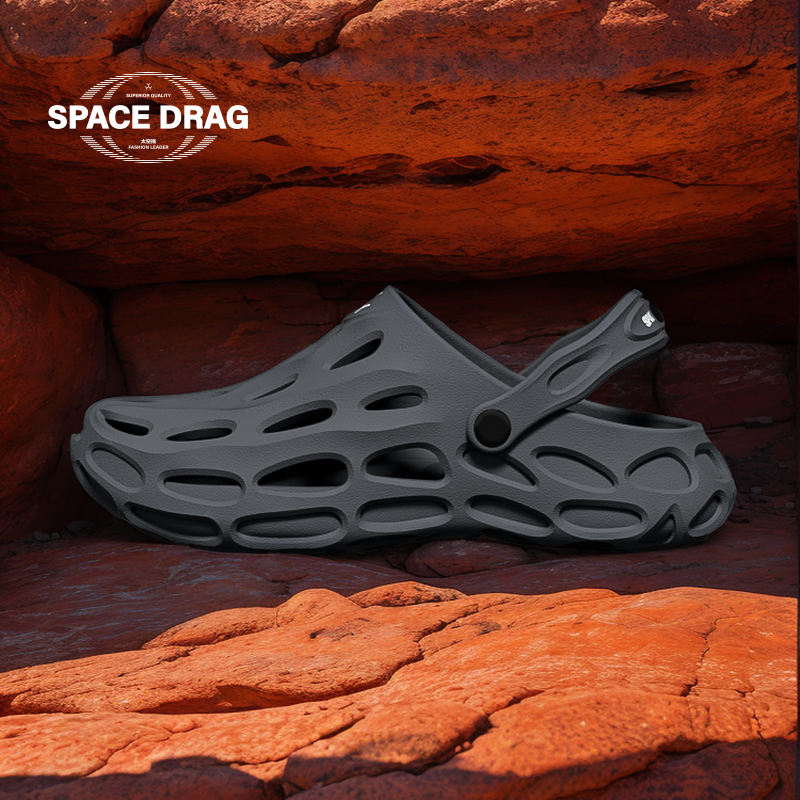 太空拖外穿拖鞋男夏户外运动防滑透气厚底踩屎感不臭脚沙滩洞洞鞋
