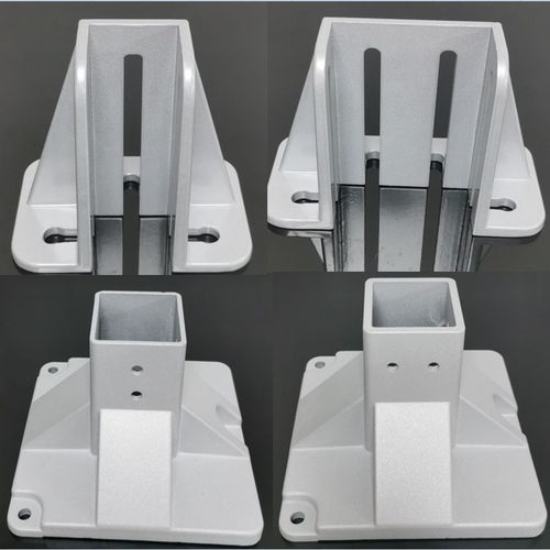 柔性输送线6464铝型材8080铝脚座方形4040四方底座脚方型固定底座