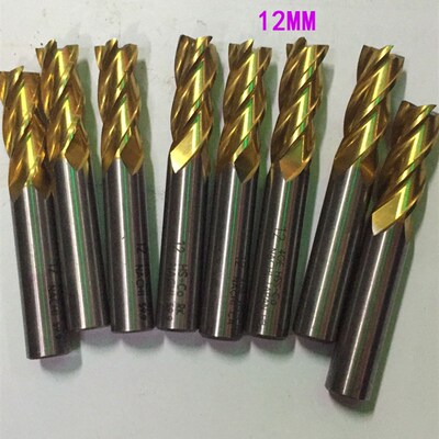 12MM进口二手立铣刀/高速钢镀钛/超硬铣刀4齿2齿/高速钢含钴HSSCO