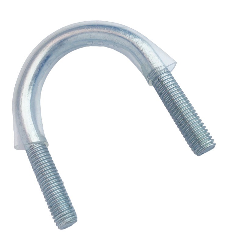 镀锌M16系列U型螺栓套透明管消防管卡PVC管带胶皮保护套卡箍抱箍