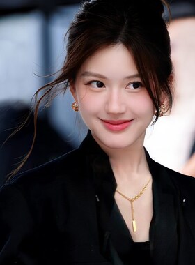 金色拼接流苏项链女轻奢高级精致锁骨链小众设计百搭颈链吊坠配饰