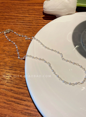 轻奢小珍珠项链女夏小众设计感2023年新款锁骨链时尚气质高级配饰