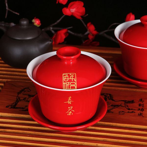 婚庆用品大全结婚碗筷套装敬茶杯子婚礼改口敬酒陶瓷喜碗喜杯喜筷