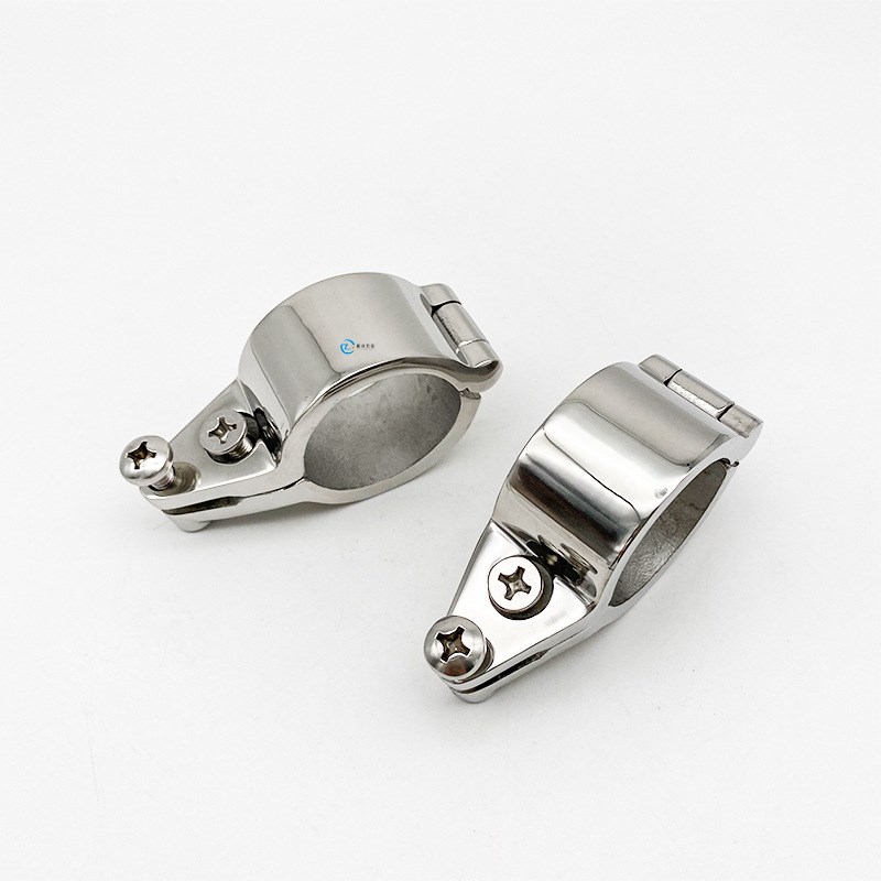 不锈钢316管夹 船用安全卡箍船用五金配件游艇遮阳配件22/25/30/3