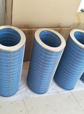 除尘滤筒覆膜抗静电P190818蓝色阻燃焊烟打磨除尘滤筒气轮机滤芯