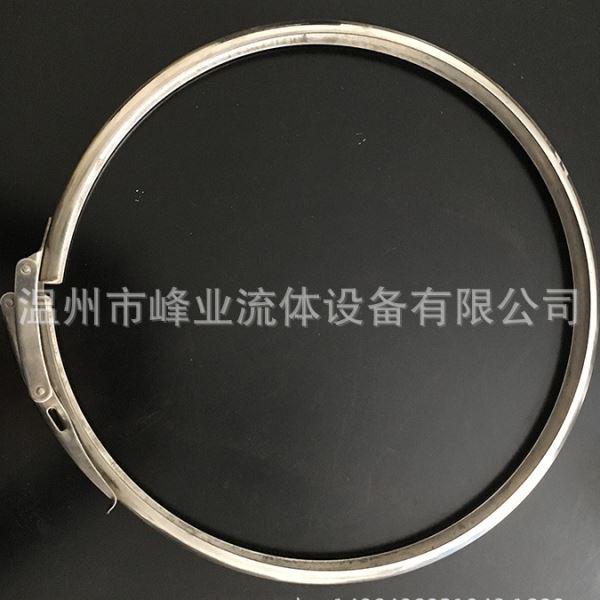 直供304不锈钢壁卡箍 过滤器V型沟槽卡箍 梯形槽桶箍抱箍
