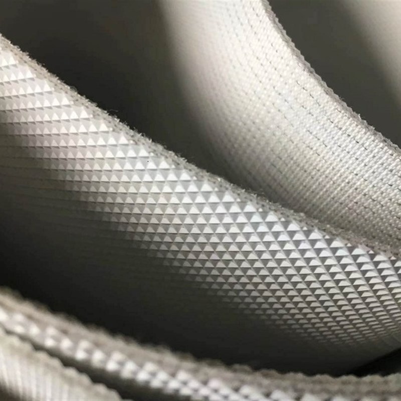 白绿蓝色PUPVC钻石纹小格子花纹输送带 轻型工业流水线耐磨防滑带