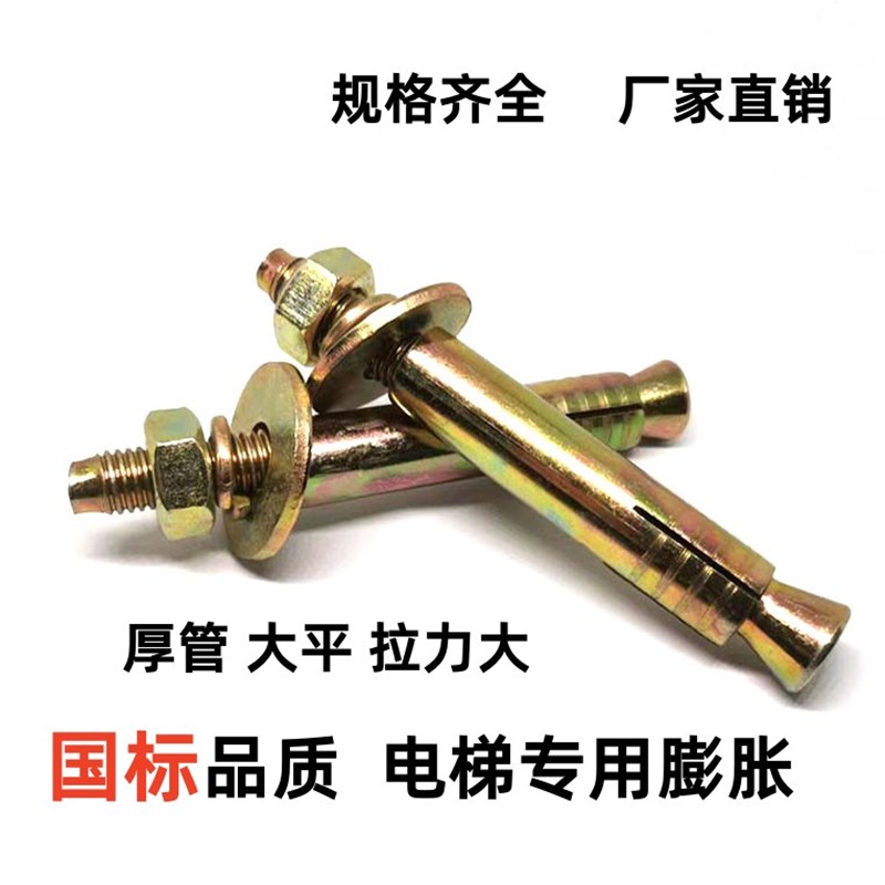整箱包邮国标镀彩锌白锌电梯专用膨胀螺丝电梯壁虎大平垫电梯膨胀