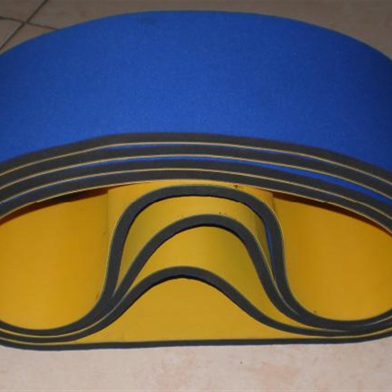 供应蓝色海绵贴标机同步带 玻璃瓶帖标包装机皮带加耐磨发泡海绵