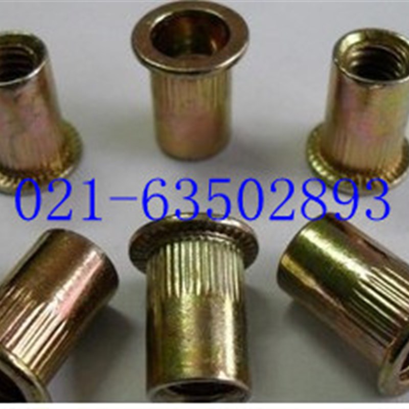 铆螺母 平头 滚花 竖纹铆螺母 铆螺帽 M4  100只包