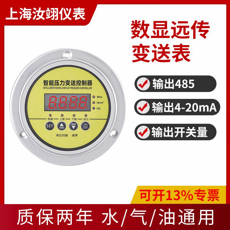数显远传表4-20mA/RS485 高精度远传压力表轴向带边面板安装ZT