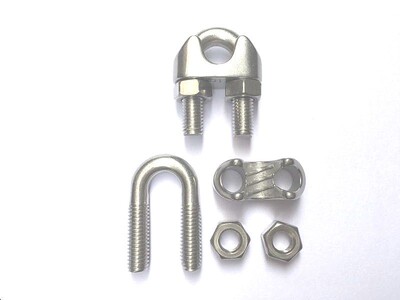 正宗304不锈钢卡头M10钢丝绳夹头不锈钢卡头U型刹车线夹扣卡特价