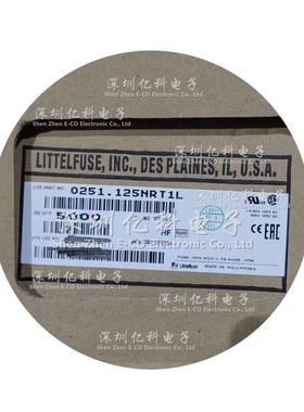 0251.125NRT1L美国力特电阻式保险丝LF 1/8A 快熔125mA 125V 绿色