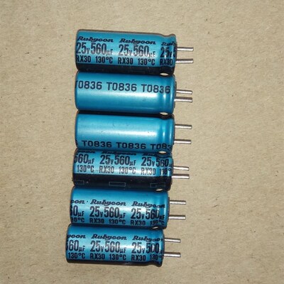 全新进口短脚电解电容25V560UF 130度 耐高温 红宝石 体积:8X20