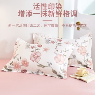 家用高端枕皮48x74cm新款 枕套100全棉枕头套一对装 枕芯内胆罩
