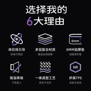 麦瑞克健腹轮瑜伽垫健身垫家用防滑减震静音加厚跳操垫子地垫