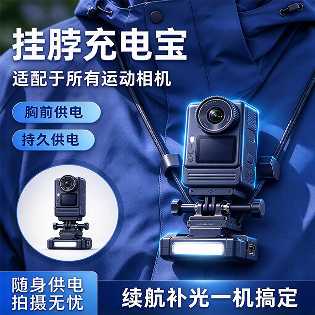 运动相机通用款弹夹充电宝
