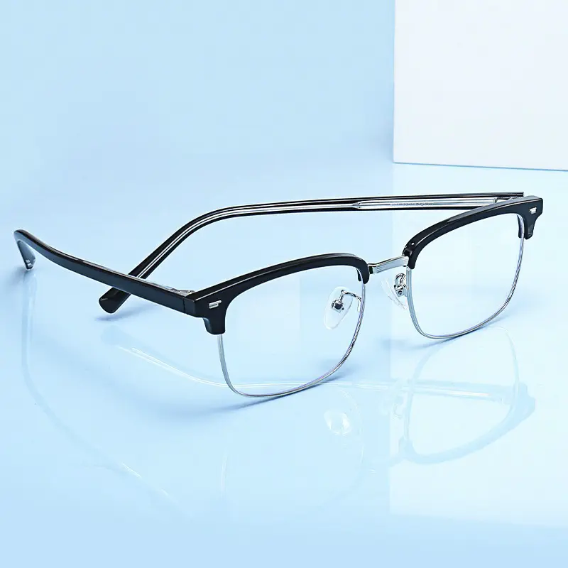 轻盈tr90半框商务经典眉毛眼镜框眼镜可配度数近视眼镜女平光镜男