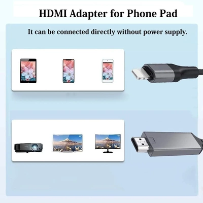 lightning转hdmi高清线适用手机转hdmi同屏线2米支持15系统