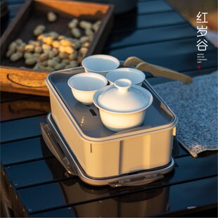 功夫茶具车载茶盘收纳 塑料功夫旅行茶具便携方便简约茶具套装