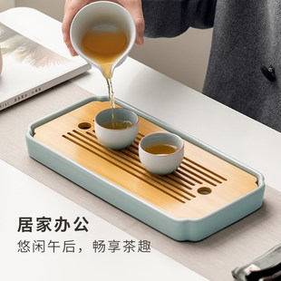 茶具茶几高端精致创意储水式 新款 茶盘简易小型现代办公室家用托盘