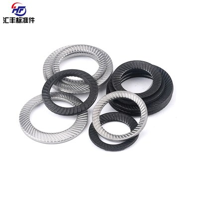 DIN9250加硬65锰钢双面齿垫圈垫片防松平垫锁紧垫片防滑达克罗圈