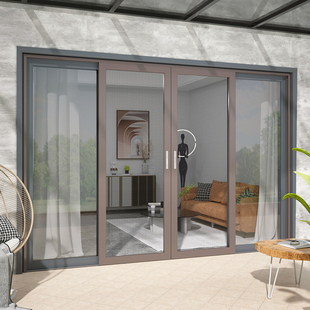 金刚网纱门防盗门纱窗门推拉式阳台铝合金防蚊金钢砂大门沙门带锁