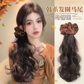 假发马尾女抓夹秋冬慵懒大波浪自然蓬松仿真增发量低马尾假发辫子