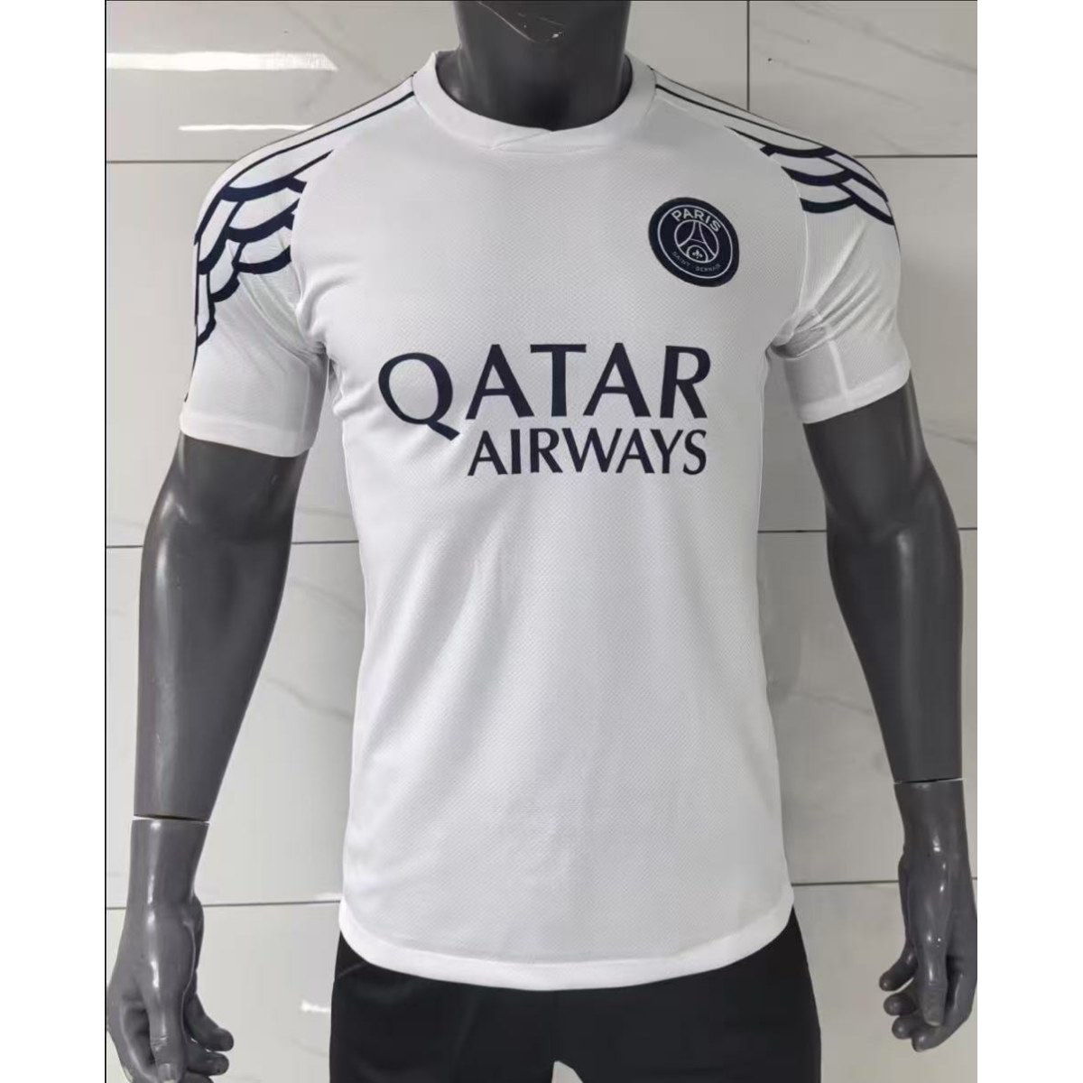 2526赛季巴黎三客白色球迷版足球服球衣短袖上衣