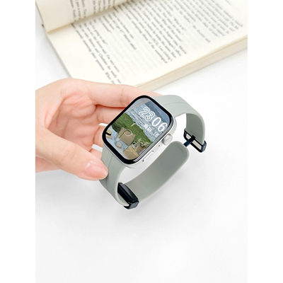 适用华为手表fit3表带硅胶磁吸折叠扣watchfit3运动官方腕带