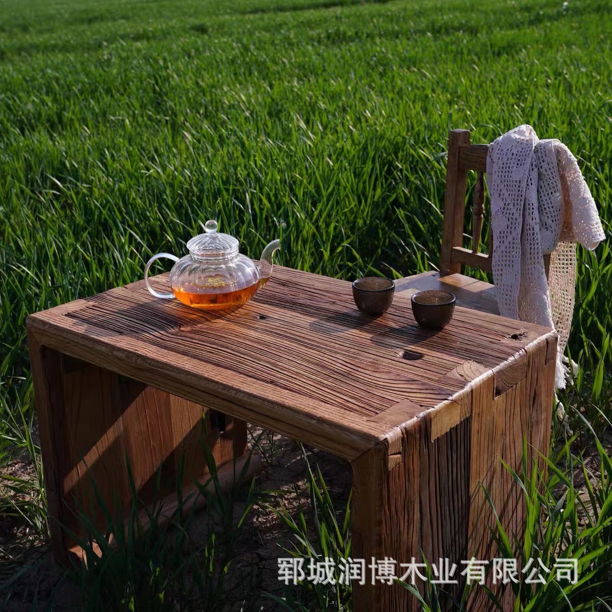 风化老榆木小茶几全实木简约复古禅意茶桌榻榻米矮几阳台飘窗炕桌