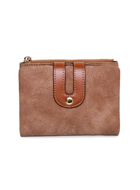 Clous krause2023新款小巧简约折叠女士短款钱包卡包一体零钱包女