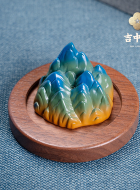 吉中吉·铜 x 故宫文创《千里江山香插》铜摆件家居桌面装饰品