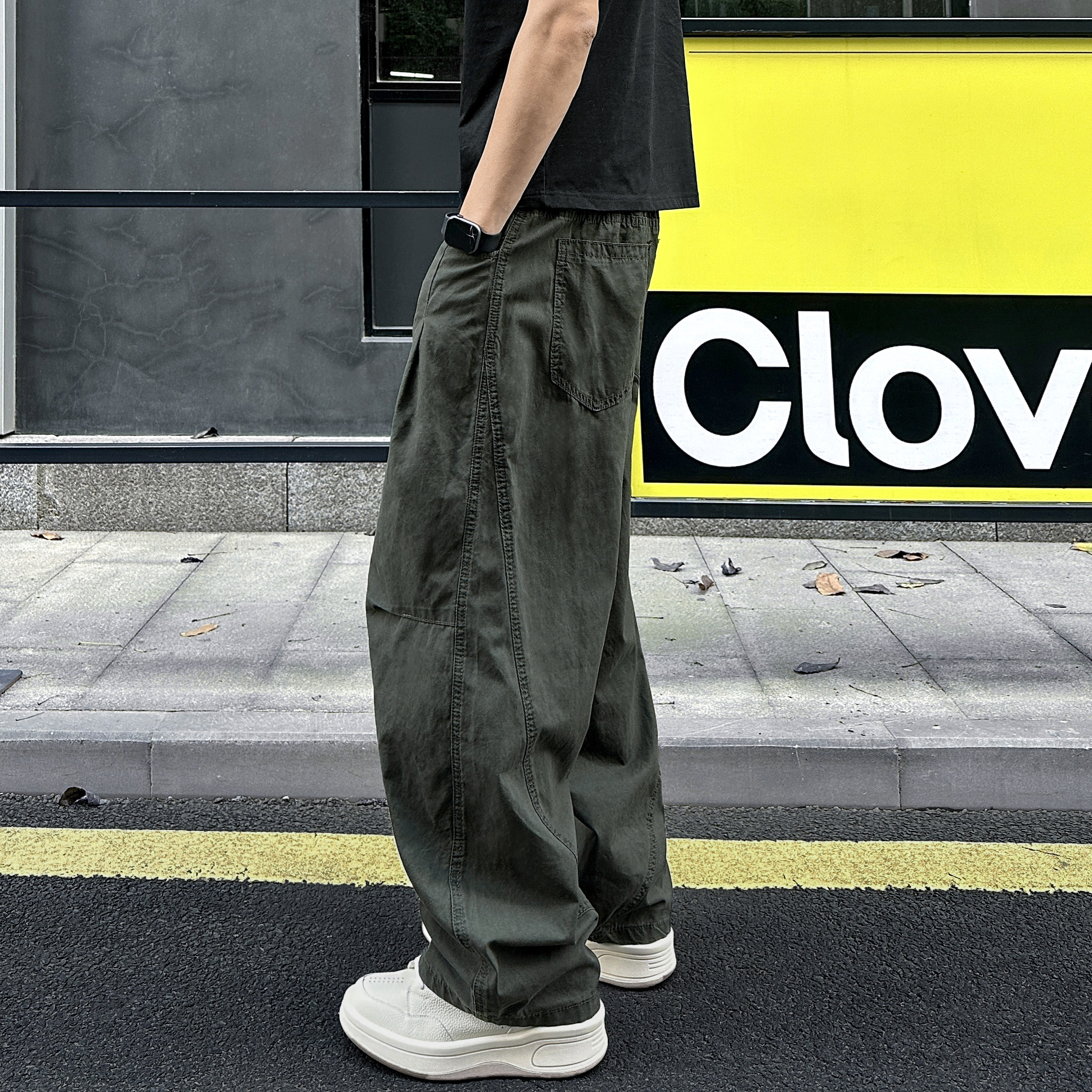 百搭宽松直筒休闲长裤子