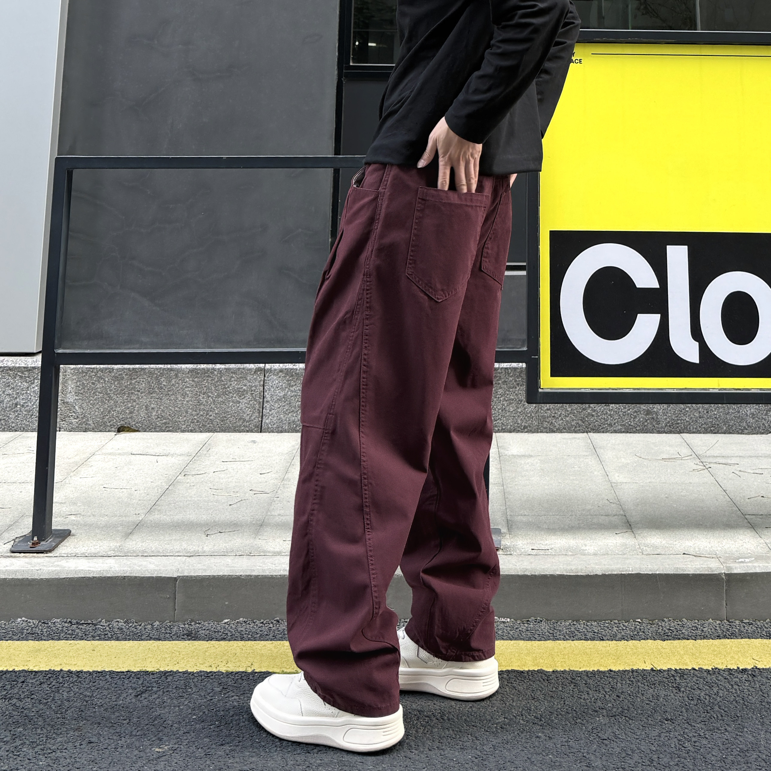 QUALCOMM秋冬宽松高街痞帅工装裤